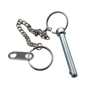 China Manufacturer Stainless Steel <strong>Detent</strong> Pin Lanyard Safety Lock <strong>Spring</strong> Gym Hardware Plain Finishing Compression Extension Load - Product Image 2