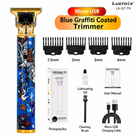 Máquina Cortapelos Eléctrica Recargable T9 Graffiti para Hombres, Afeitadora Inalámbrica para Calvos, a Batería, para Uso Doméstico