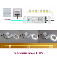 Controlador LED regulable de voltaje constante PWM Triac de 25W 12V 24V CC