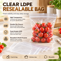 Sacs en plastique refermables de qualité alimentaire LDPE avec logo personnalisé, directement de l'usine, pour fruits et légumes