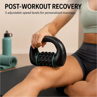 Masseur à rouleaux électrique compact et portable, 3 vitesses, rechargeable par USB, pour la récupération musculaire en profondeur, utilisation en voyage