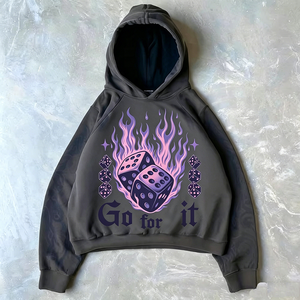 Sudadera con Capucha Personalizada para Hombre, Estilo Vintage, Color Gris Deslavado, con Estampado Serigrafiado, 100% Algodón, Sudadera Tipo Pullover, Diseño Desgastado con Bordado 3D - Product Image 3