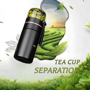 كوب شاي من الفولاذ المقاوم للصدأ مع فاصل للشاي، كوب محمول مانع للتسرب مع مصفاة شاي قابلة للفصل، كوب شرب مجهز للبالغين - Product Image 6