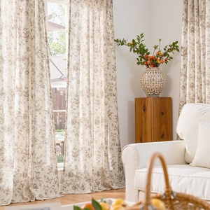 Tende Stampate Artigianali JINCHAN Amélie, Drappeggi Floreali in Polilino Sostenibile, Trattamento Professionale Personalizzabile per Finestre - Product Image 5