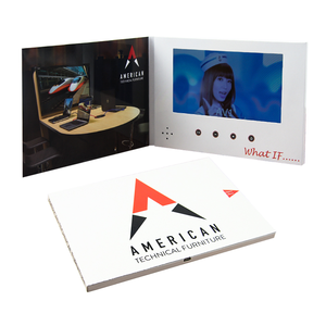 Mode vente en gros, <span class=keywords><strong>prix</strong></span> promotionnel de l'entreprise, articles cadeaux lcd, affichage, carte de vœux, vidéo, brochures 7 pouces - Product Image 1