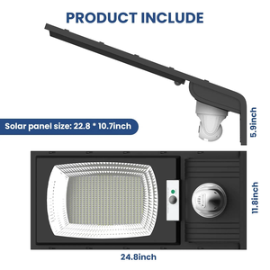 Lámpara Solar LED de Calle con Sensor de Movimiento IP65 para Exteriores, 300w, Control por Aplicación Wifi, Monitoreo de Seguridad - Product Image 3