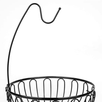 Vente en gros de crochets à bananes détachables paniers de rangement fonctionnels pour fruits et légumes en fer pour la cuisine panier à pain et à bananes