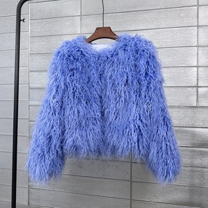 2025 nueva moda <span class=keywords><strong>abrigo</strong></span> de piel sintética Color sólido piel de oveja <span class=keywords><strong>abrigo</strong></span> corto para mujer - Product Image 3