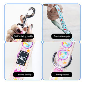 Correa para Perro Mediano Kingspeed, Diseño de Lujo con Tema Marino de Verano, Nailon Resistente con Estampado Floral Colorido, Precio de Fábrica - Product Image 4