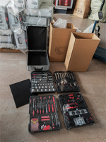 Ensemble d'outils de réparation automobile professionnel de 186 pièces, boîte en aluminium, kits de clés à douilles avec étui rigide, Caja De Herramientas