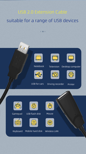 Cable de extensión <span class=keywords><strong>USB</strong></span> 2,0 macho a hembra, equipo de larga distancia, conexión <span class=keywords><strong>USB</strong></span> 2,0, extensión de señal, cable de datos - Product Image 6