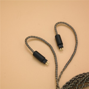 Câble pour casque plaqué argent 0,78 mm, adaptateur audio jack 3,5 mm, gris fumé - Product Image 2