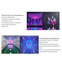 plein air personnalisé écran portable LED tapis magique écran LED écran textile charge de la batterie au lithium