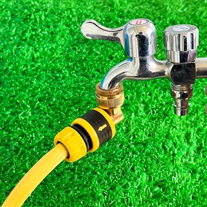 Brass Garden Hose Elbow <b>Connector</b> 25mm Threaded <b>Quick</b> Connect For Tap With Rotating Joint - Product Image 4