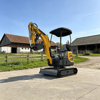 Mini-excavatrice avec moteur Euro 5 CE, 1,6 tonne, hydraulique, diesel, petite pelle, pour ferme et jardin, chenilles en caoutchouc, micro-pelleuse, livraison gratuite