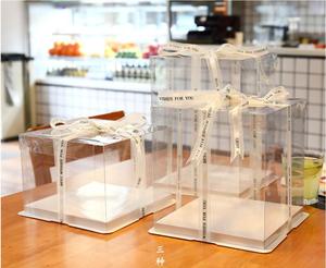 Phổ biến nhất cấp thực phẩm trong suốt Pet nhựa rõ ràng mạnh mẽ hình vuông hộp bánh cho 4 tầng cao sinh nhật Bánh Cưới - Product Image 6