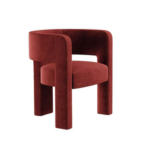 เก้าอี้ทรงบาร์เรลหุ้มเบาะสไตล์นอร์ดิก พร้อมที่วางแขน เก้าอี้เสริมดีไซน์สวยงาม สำหรับใช้ในบ้าน สำนักงาน และโรงแรม - Product Image 1