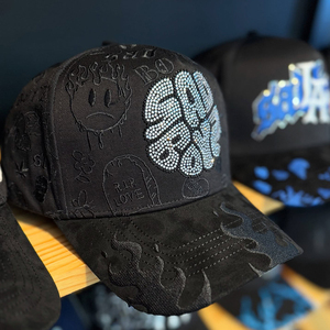 夏季可调节后扣式帽子 Gorras Preventa Disponible Sad Boyz Barbas 帽子 Junior H Thirtyone 31 帽子带珍珠水钻 - Product Image 2