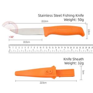 Cuchillo de Camping con Hoja de Acero Inoxidable, Punta Caída, Mango de Plástico, 20cm, 2mm de Grosor, Multiusos, Grado Industrial HK, DIY OEM - Product Image 5
