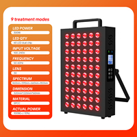 Panneau de luminothérapie LED rouge professionnel à 4 longueurs d'onde réglables individuellement, appareil PDT LED rouge pour le haut du corps, sur pied
