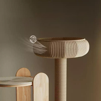 YOUME Produits professionnels pour animaux de compagnie OEM, structure d'escalade pour chat personnalisée, lit tressé pour chat, hauteur 1,9 m, capacité 200 lbs, carton en bois moderne