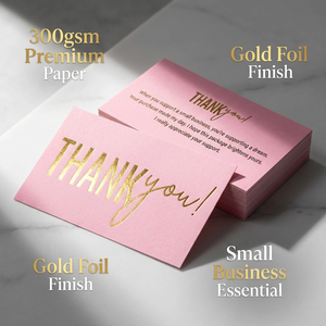 Biglietti di ringraziamento, design scritto a mano, biglietti da visita personalizzati mini per ringraziamenti - Product Image 1