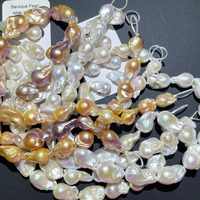 Vente en gros de colliers de perles baroques blanches 1A Perles d'eau douce naturelles Perles baroques irrégulières Perles baroques pour la fabrication de bijoux