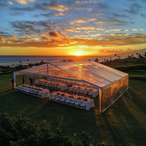 Дешевые украшения церкви каркас шторы Свадебный тент прозрачный свадебный зал навес палатка для 100 человек - Product Image 1