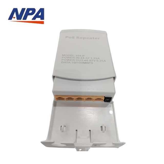 Outdoor 5 Port Gigabit Network POE Extender 30W with VLAN for Ethernet Switch/IP Camera