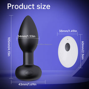 Plug Anale Circolare con Massaggiatore Vibrante, Controllo Remoto Wireless, 10 Frequenze di Vibrazione, Giocattolo Sessuale Anale e Vaginale in Silicone Platino - Product Image 4