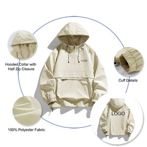 Sweat-shirts à capuche à fermeture éclair sur le devant pour hommes, design ample, logo personnalisé, 100% polyester respirant et écologique, vêtements d'automne - Product Image 2