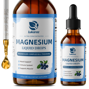 Gouttes liquides de magnésium avec L-Théanine 100 mg, Mousse de mer, Baies de sureau, Camomille, Fleur de la passion, Soutien de l'humeur, 2 fl oz - Product Image 1
