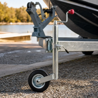 Roue de manœuvre OEM galvanisée réglable, capacité 771 lb, roue en caoutchouc massif de 8 pouces pour remorque utilitaire – Offre Spéciale