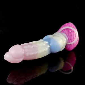 23 cm Sea Jelly Fantasy Adult Sexy Products Store Monster Squirting <b>Dildo</b> Male Ejaculation Rubber Penis for Female - Product Image 6