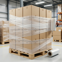 Film étirable en polyéthylène linéaire à faible densité (LLDPE) lisse et transparent, largeur 30 cm et longueur 100 m, pour emballage industriel