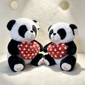 ตุ๊กตาหมีแพนด้านั่งน่ารัก ผ้าฝ้ายซักได้และขนยาว ได้รับการรับรองมาตรฐาน OEKO-TEX ของขวัญวันวาเลนไทน์ - Product Image 6