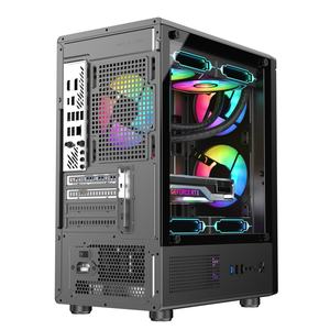 Nouvel arrivage Boîtier pour PC de jeu à tour moyenne Boîtier pour ordinateur Micro ATX Boîtiers et tours en verre trempé Débit d'air pour ITX MATX - Product Image 5