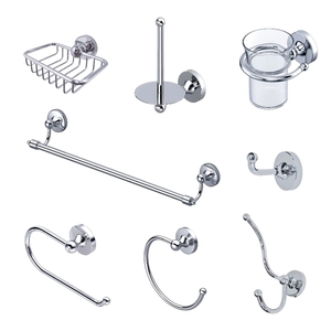 Classic Single <b>Hook</b> Bathroom Accessory Set Multifunctional Metal Wall-Mounted Made of Durable Brass - Product Image 3
