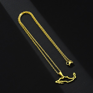 Moda in acciaio inox messico mappa collane pendenti per uomini e donne 2025 coppie geometriche <span class=keywords><strong>stile</strong></span> <span class=keywords><strong>etnico</strong></span> collane - Product Image 6