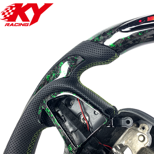 Volante LED de fibra de carbono forjado verde personalizado, adecuado para Dodge Challenger Charger Durango Hellcat SRT RT/GT 392 - Product Image 2