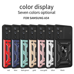 Nouvelle armure fenêtre coulissante Push caméra complète lentille <span class=keywords><strong>Protection</strong></span> anneau coque de téléphone pour Samsung A14 A24 A34 A54 5G - Product Image 6