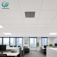 Grille de retour d'air carrée en aluminium pour plafond, panneau de plafond intégré avec cadre d'accès à charnières