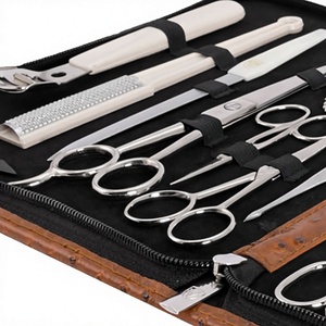 Professional 11-Piece Stainless Steel Nail <b>Kit</b> <b>Manicure</b> Pedicure Tools Set Nail Clipper Portable Bag New Design for Thick Nails - Product Image 2