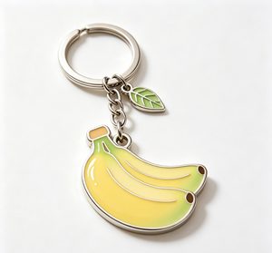 Cute Banana Fruit Keychain Enamel Metal <b>Key</b> <b>Ring</b> <b>Bag</b> Charm Gift Pendant - Product Image 1