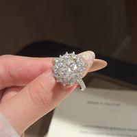Bague en Moissanite Halo 5 Carats pour Femme, Argent S925, Couleur D, Pierre Centrale Ronde, Style Mariage et Fiançailles, Bijoux