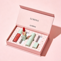 Boîte à rouge à lèvres magnétique GOTOP avec doublure en velours et UV sélectif, protection compacte pour emballage cadeau de rouge à lèvres cosmétique