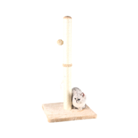 Arbre à chat minimaliste en MDF du sol au plafond, griffoir en sisal, tour d'escalade pour chat et villa pour chat d'intérieur