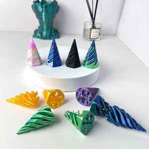 Juguete antiestrés en forma de cono, de plástico impreso en 3D, portátil, para niños y adultos, 6,5 cm de altura, base de 3,5 cm - Product Image 2