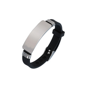 Nouveaux bracelets avec noms gravés, <span class=keywords><strong>bracelet</strong></span> en <span class=keywords><strong>silicone</strong></span> personnalisable et ajustable, acier inoxydable, vente en gros de bijoux en vrac, lots ALN25122257 - Product Image 6