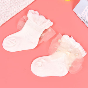 Nuovo commercio all'ingrosso <span class=keywords><strong>calze</strong></span> di pizzo estivo <span class=keywords><strong>a</strong></span> <span class=keywords><strong>rete</strong></span> sottile <span class=keywords><strong>per</strong></span> le ragazze appena nate traspirante principessa cavigliera <span class=keywords><strong>a</strong></span> maglia con Bowknot volant - Product Image 2